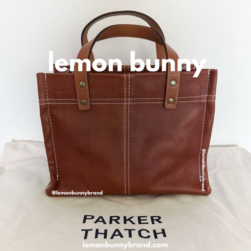 Parker Thatch Small Mimi in Leather Cognac Brand New NWT